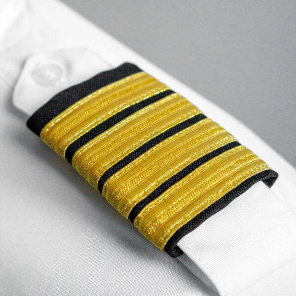 Eppaulettes 4 stripe gold& black