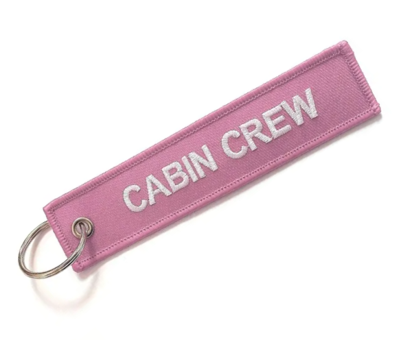 LLAVEROS BORDADOS CABIN CREW ROSA