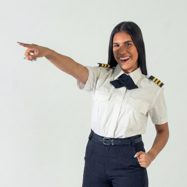 Ladies Pilot Shirt Short Sleeve